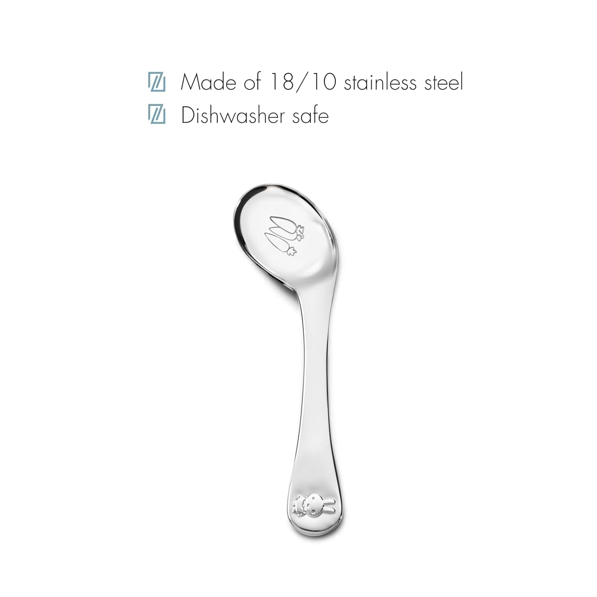Zilverstad Side Spoon Miffy, Stainless Steel, Silver, 4 x 13.2 x 0.9 cm (photo 2)