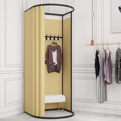 Freestanding Movable Fitting Room with Shade Curtain