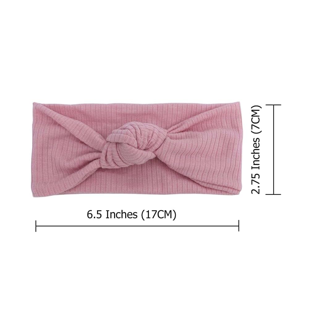 Gebelle 16 Pack Soft Knot Baby Headbands with Hair Bows, Cotton Blend for Newborn to Toddler