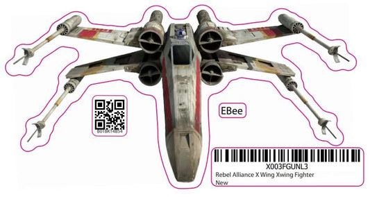 WiggleWalls Rebel Alliance X-Wing Fighter Wall Decal Sticker