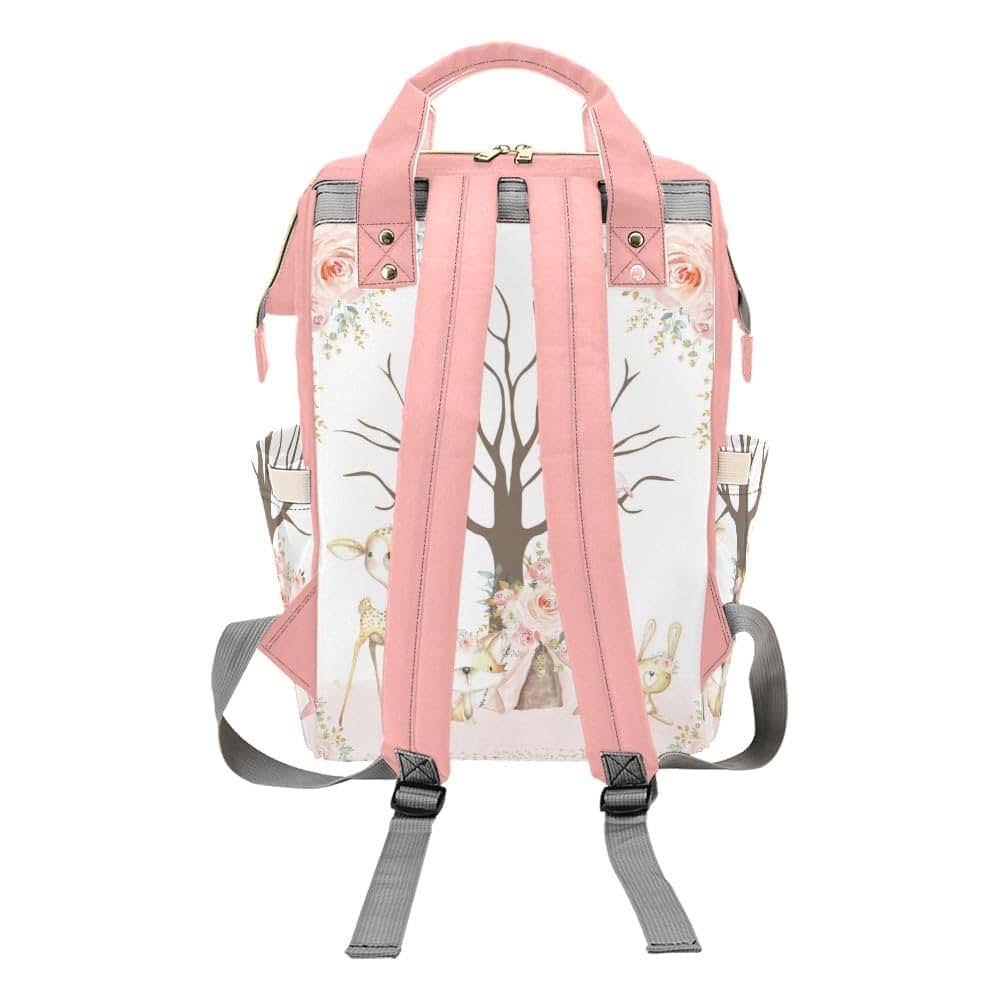 YallLocoMo Personalized Diaper Bag Backpack Name Girl Woodland Birthday Multifunction Travel Backpack Nappy Bag Daypack (photo 2)