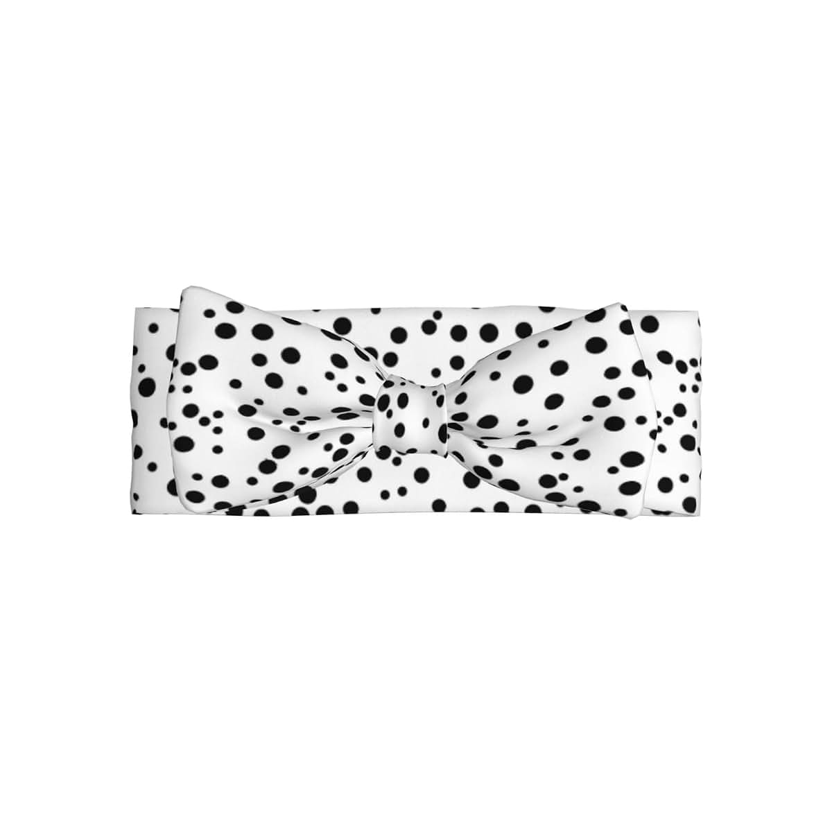 Kastiong Black And White Polka Dot Baby Bow Headband For Infants