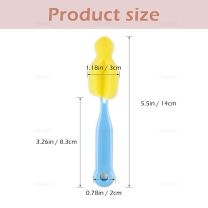 AUEAR Milk Bottle Nipple Brushes and Pacifier Sponge Cleaning Set (8 Pieces) (photo 2)