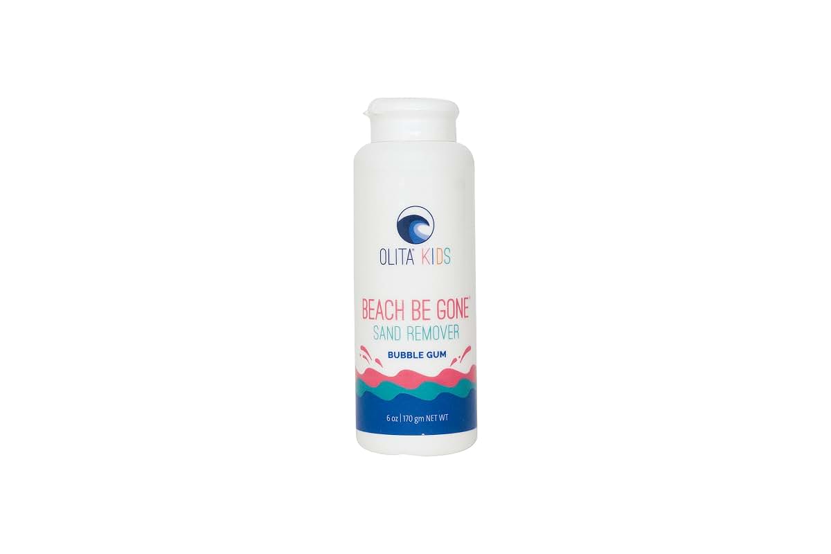 Olita Kids Beach Be Gone Sand Remover Body Powder, Bubble Gum Scent