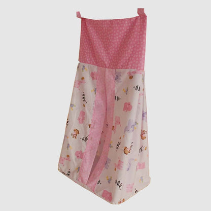 CribMATE Pink Animal Diaper Hanging Bag Diaper Stacker