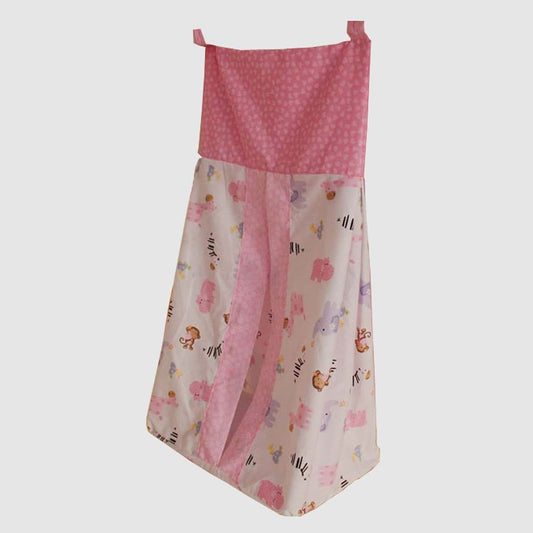 CribMATE Pink Animal Diaper Hanging Bag Diaper Stacker