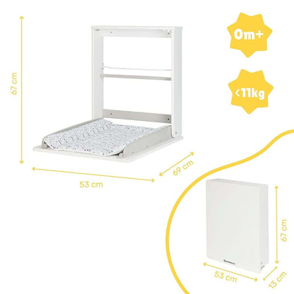 Badabulle Wall Mounted Changing Table Unit with Storage