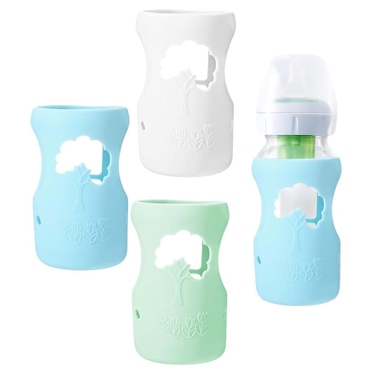 Jaarssho 3 Pcs Colorful Silicone Sleeve For Dr.Brown Bottles 9 Oz
