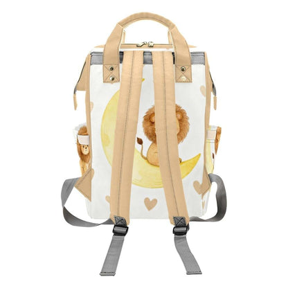 NZOOHY Cute Lion Personalized Diaper Backpack Custom Name Multi Function Diaper Bag Travel Daypack Nursing Nappy Baby (photo 3)