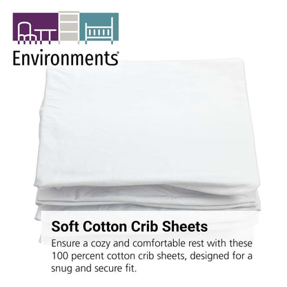 Discount School Supply White Cotton Fitted Crib Sheets - Set Of 6 (photo 2)