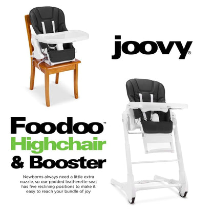 Joovy Foodoo 2-in-1 High Chair and Booster Seat in Jet