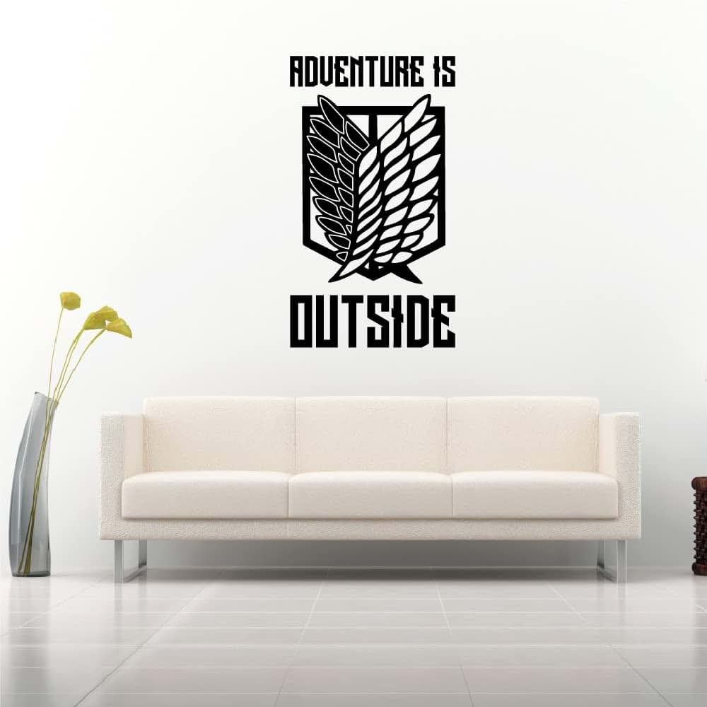 All Things Valuable Adventure Is Outsiide Attack On Titan Logo Vinyl Wall Decal (photo 2)
