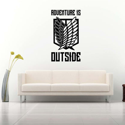 All Things Valuable Adventure Is Outsiide Attack On Titan Logo Vinyl Wall Decal (photo 2)