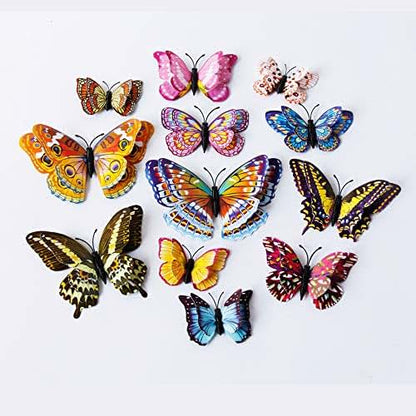 Tiandimy 3D Butterfly Wall Decals For Kids Room Decor (photo 2)