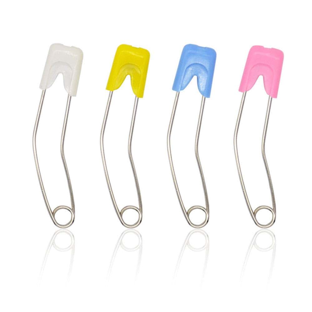 Nx Garden 12 Pcs Curved Plastic Head Safety Locking Diaper Pins