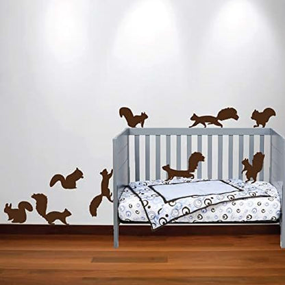 Innovative Stencils Squirrel Wall Decal Set For Nursery Decor