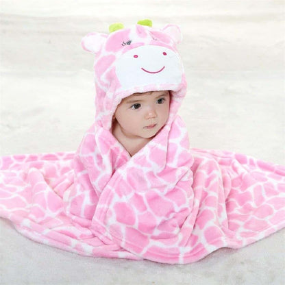 Baby One Stop Gneliwm Coral Fleece Hooded Blanket for Infants