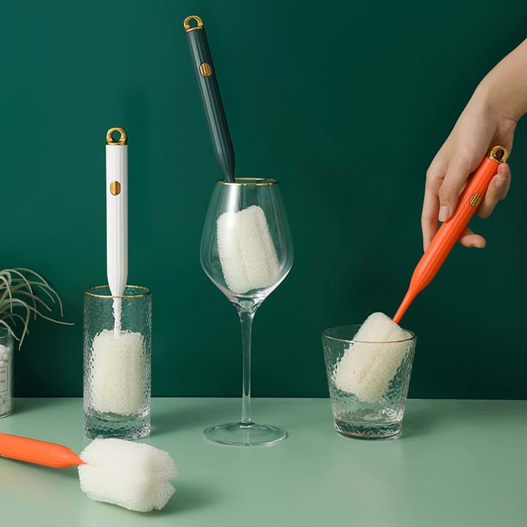 TTTLLNN Baby Bottle Brush Water Bottle Coffee Tea Glass Cup Brushes with Long Handle Soft Sponge Scrubber Kitchen Tool (photo 2)