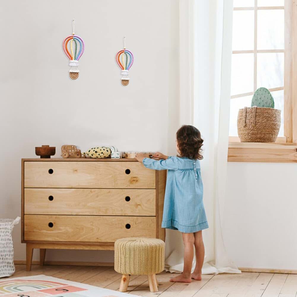 Boho Rainbow Macrame Wall Hanging Decor for Nursery and Kids Room