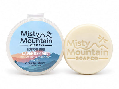 Lavender - Solid Lotion Bar - Made with Natural Oils and Butters by Misty Mountain Soap Co.