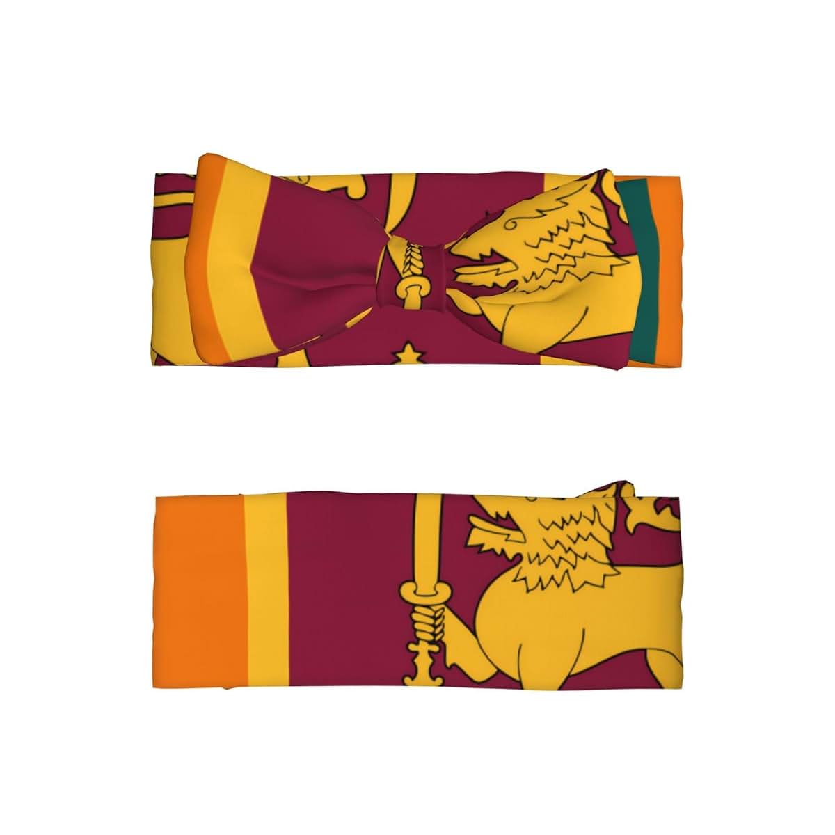 WZYWHJ Sri Lanka Flag Prints Baby Bow Headband - Stretchy Polyester Hairband for Newborns