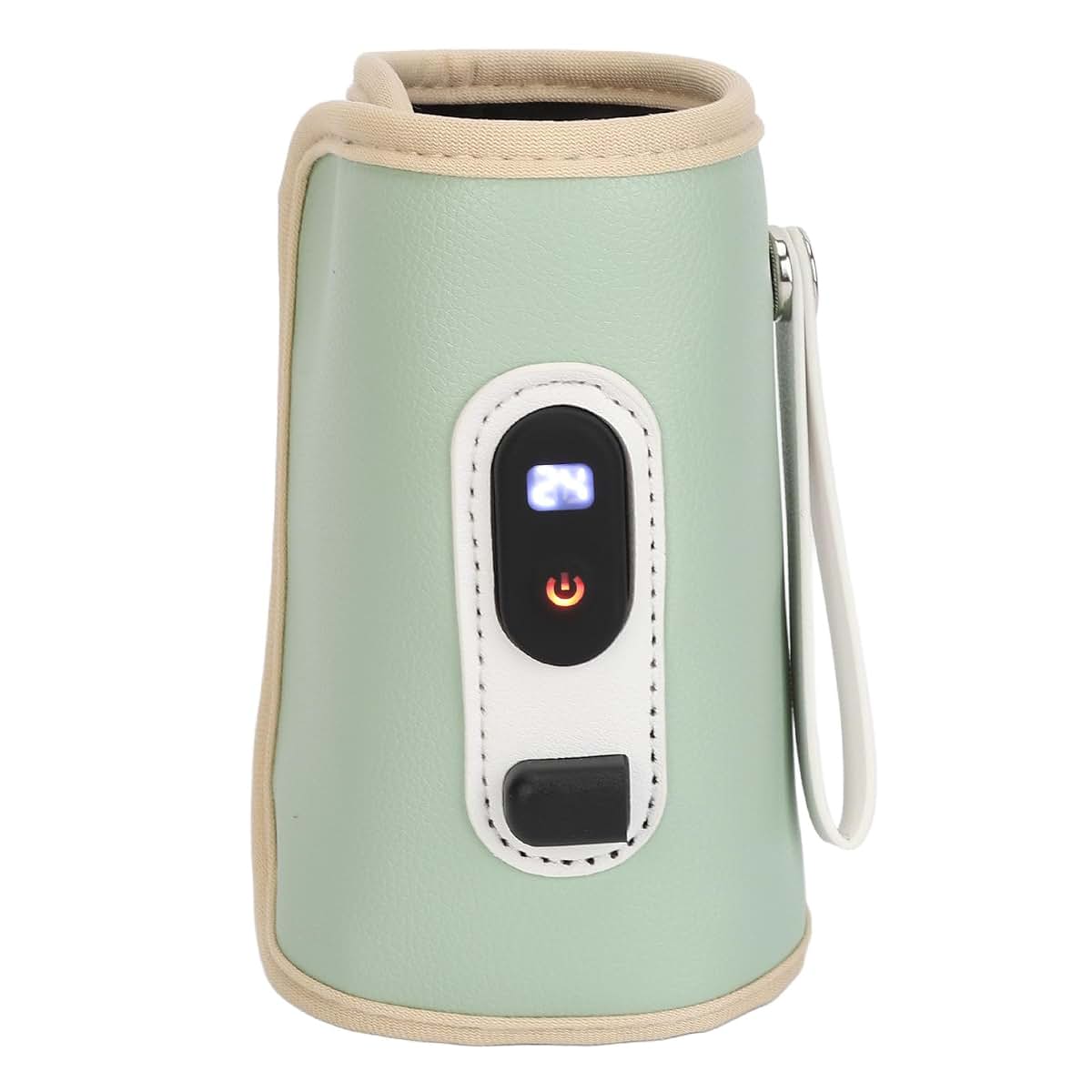 Dioche Milk Bottle Warmer Bag with LCD Display, 5-Speed Temperature Control, USB Powered, Green