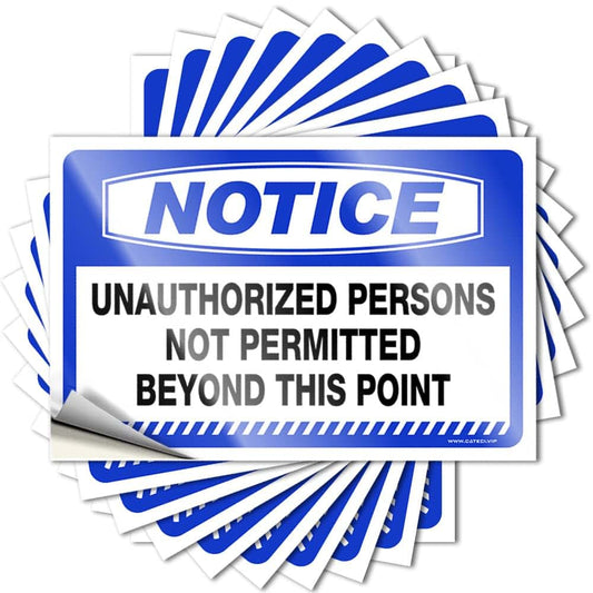 BDIX Notice Unauthorized Persons Not Permitted Beyond This Point Vinyl Sticker