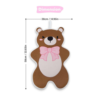 YooxArmor Baby Bath Pad - Washer-Safe Bear Seat, Non-Slip Cushion for Newborns to 6 Months+, Brown