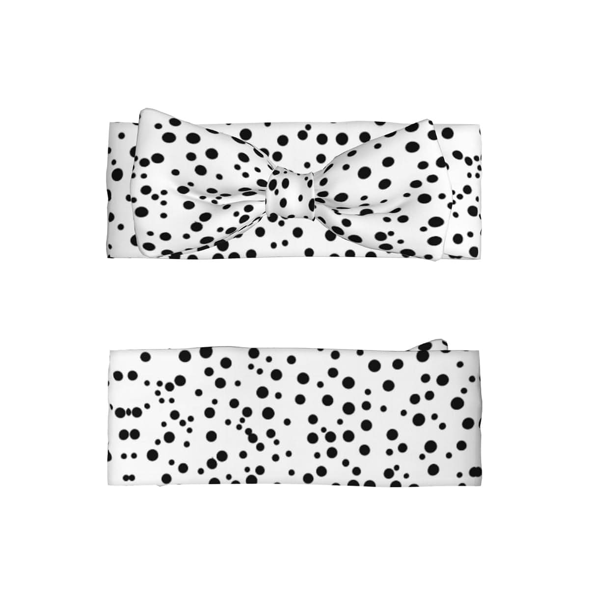 Kastiong Black And White Polka Dot Baby Bow Headband For Infants (photo 2)