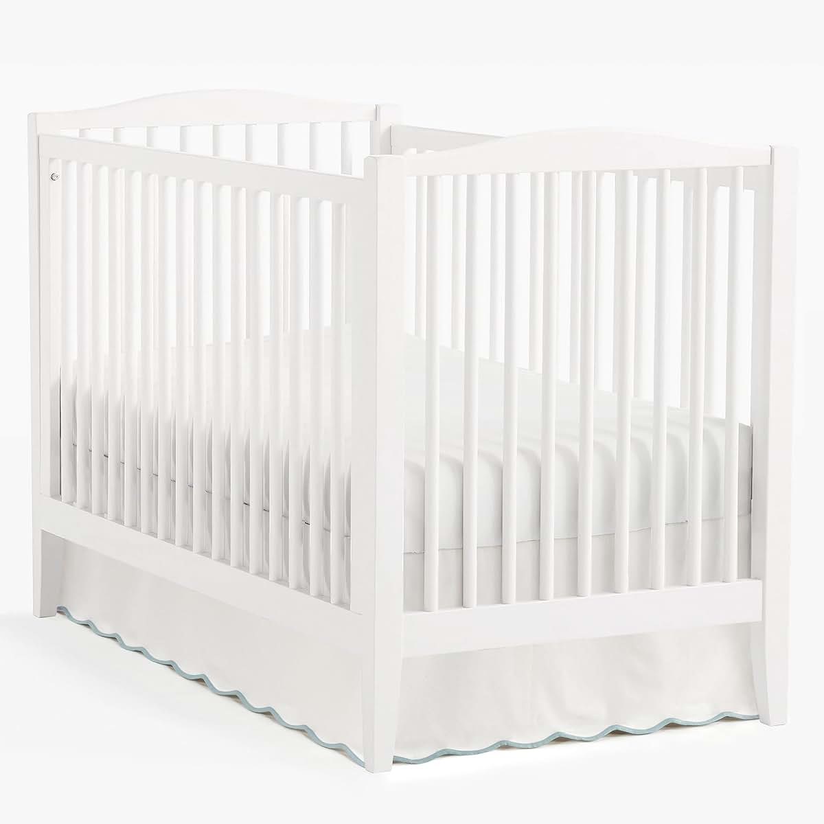 Lush Decor Coastal Chic Scalloped Edge Baby Crib Skirt (photo 3)