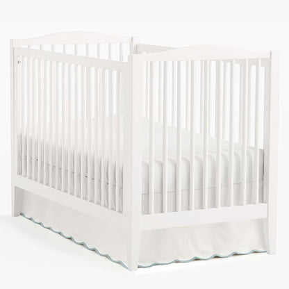 Lush Decor Coastal Chic Scalloped Edge Baby Crib Skirt (photo 3)