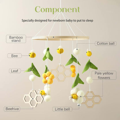 Baby Mobile for Crib Nursery Decor Felt Ball Decoration