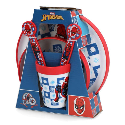 Stor 5-Piece Spiderman Dinnerware Set Microwave Safe