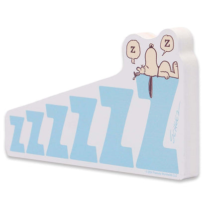 Open Road Brands Peanuts Snoopy Zzzs Shelf Sitter Decor MDF Wood Tabletop Decoration