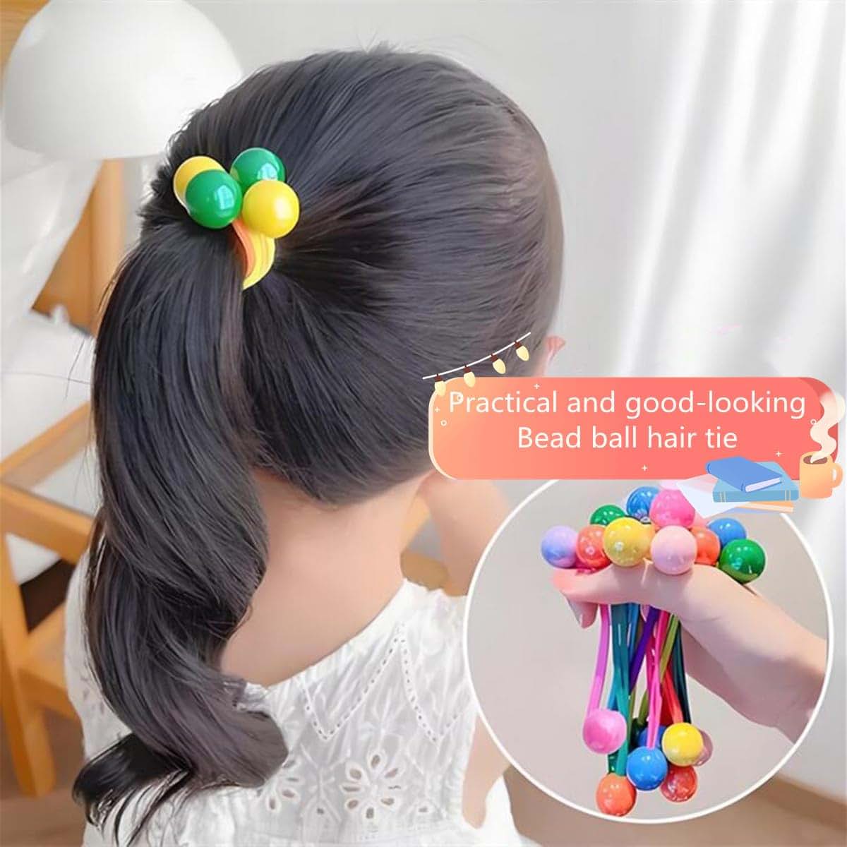 Snadulor 24 Piece Double Ball Hair Ties For Girls