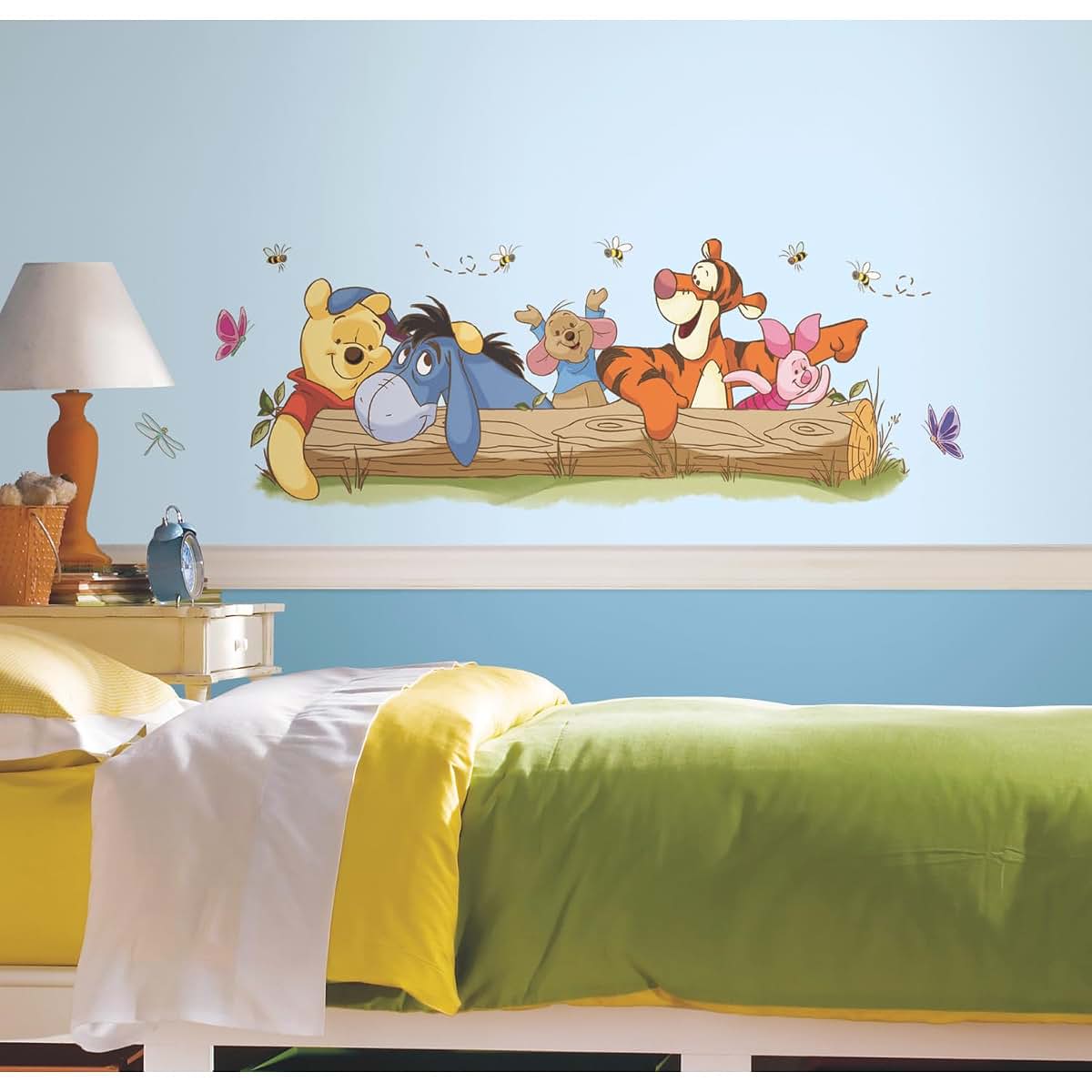RoomMates Pooh & Friends Peel and Stick Wall Decals for Nursery Decor