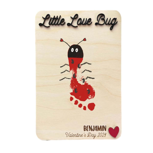 BabyOneStop Personalized Baby Footprint Valentine's Day Keepsake Sign