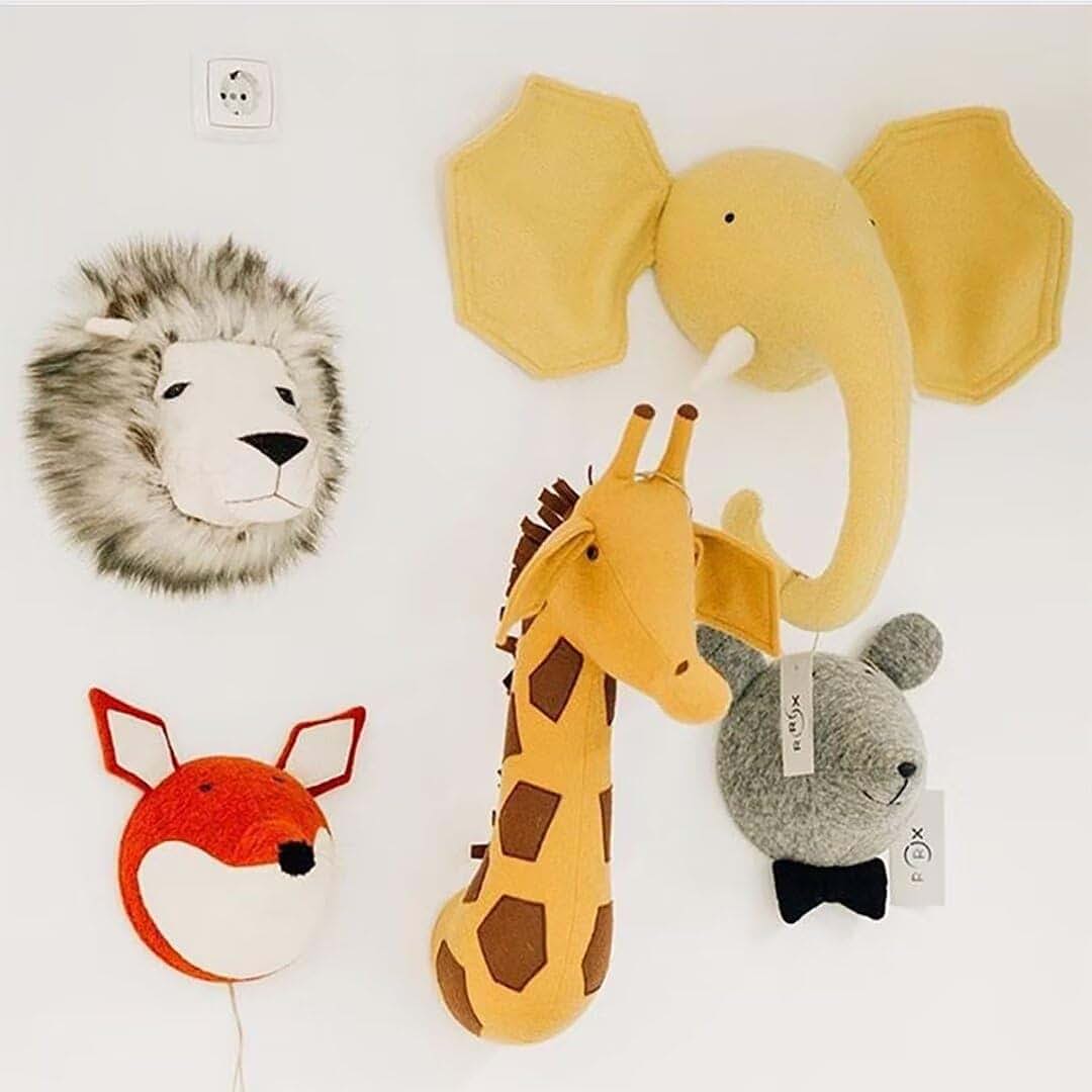 Guanshan 3D Animal Head Wall Hanging For Nursery Decor (photo 3)