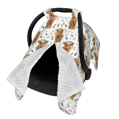 Muitanerkd Highland Cow Baby Car Seat Cover, Polyester