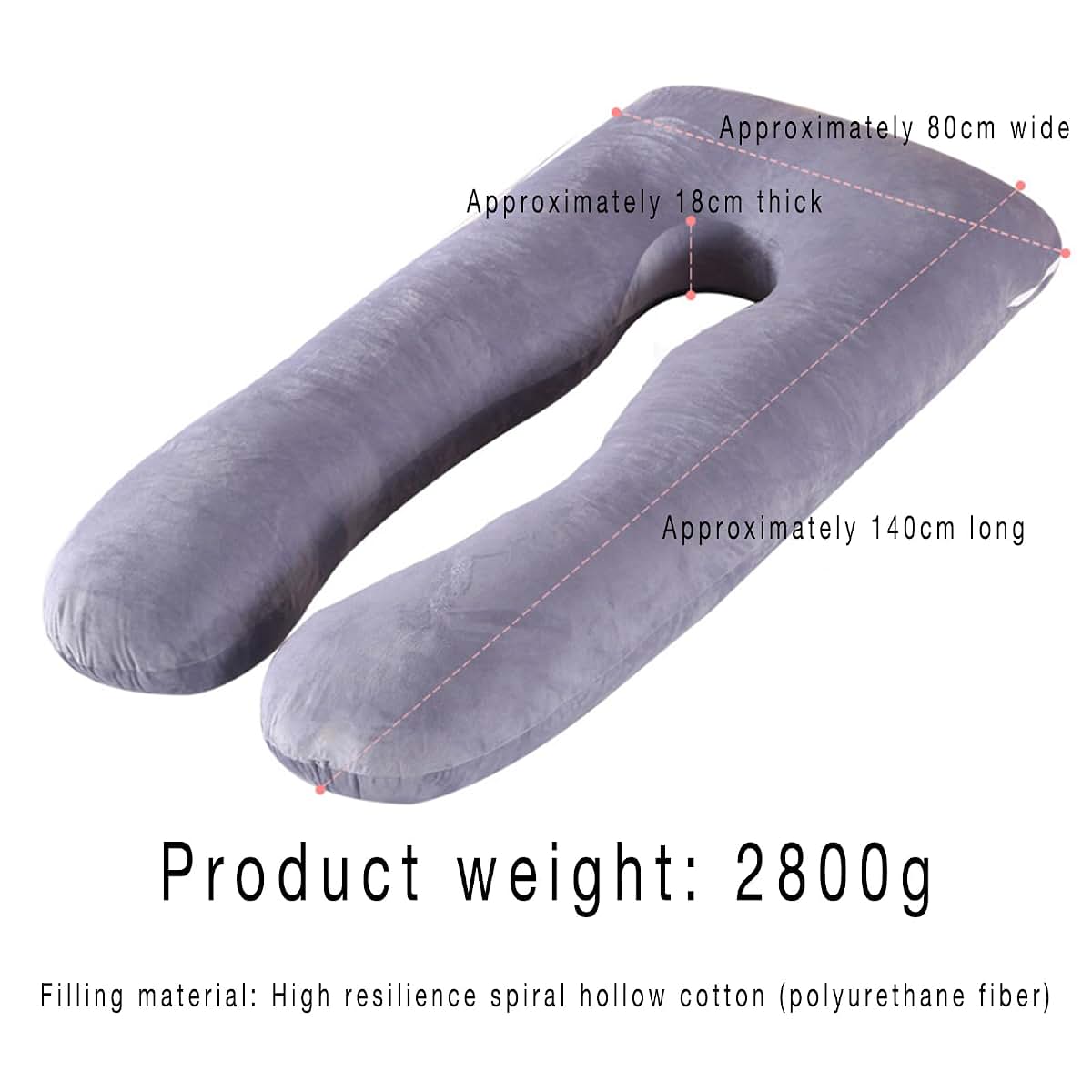 Hausmagnolia Pregnancy Pillow - U-Shaped Full Body Support (photo 3)