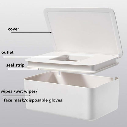 DEF Wipes Dispenser Baby Wipes Case Sealed Keeps Wet Tissue Fresh Flushable Case Holders Easy Open and Close Non-Slip (photo 3)