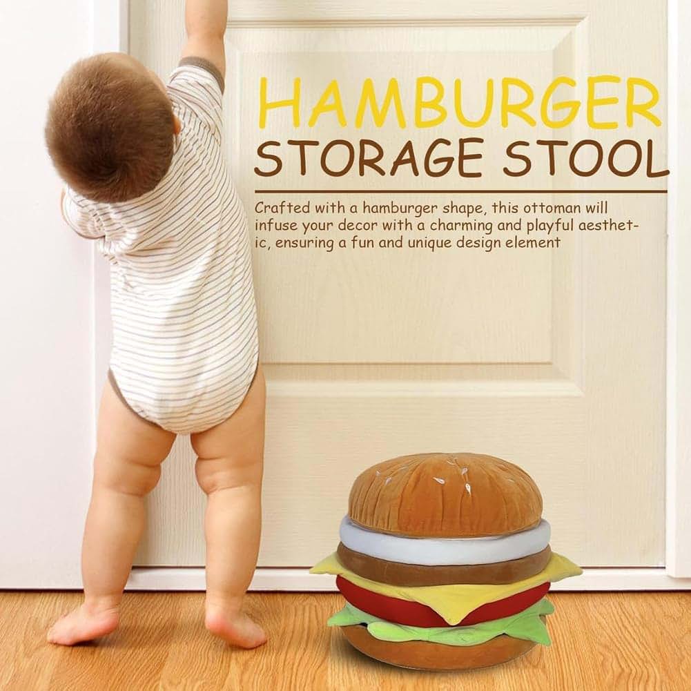 Muuxiao Hamburger Storage Ottoman With Plush Seat Cushion (photo 3)