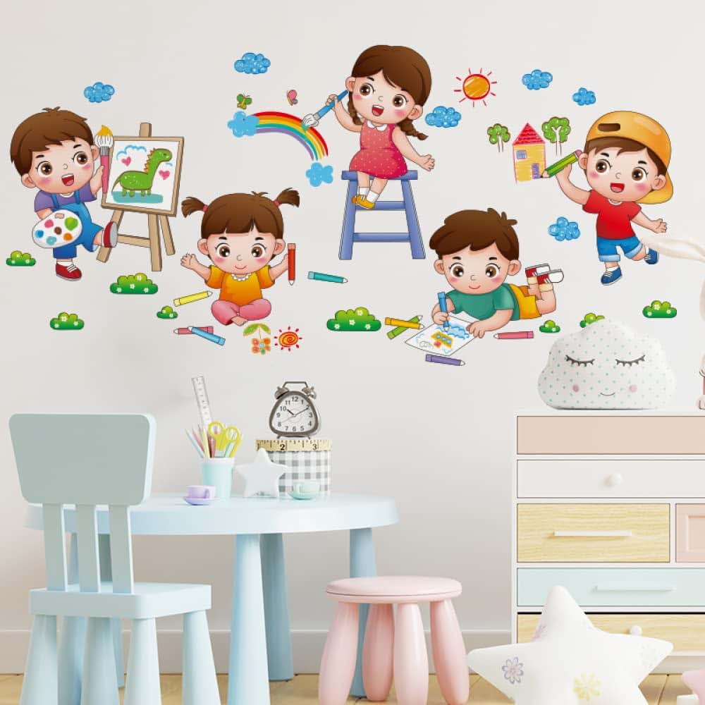 NOBRIM DIY Hot Air Balloons Cartoon Wall Decals