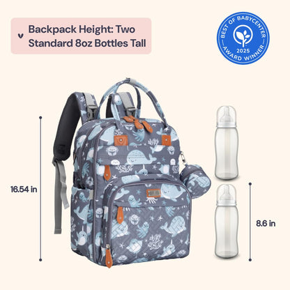 BabbleRoo Diaper Bag Backpack Sea Animals