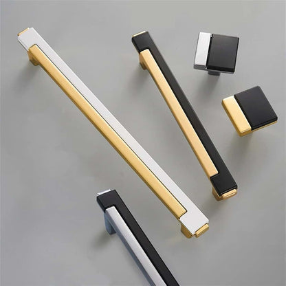 Cabinet Knobs and Drawer Pulls Zinc Alloy White Gold 128mm