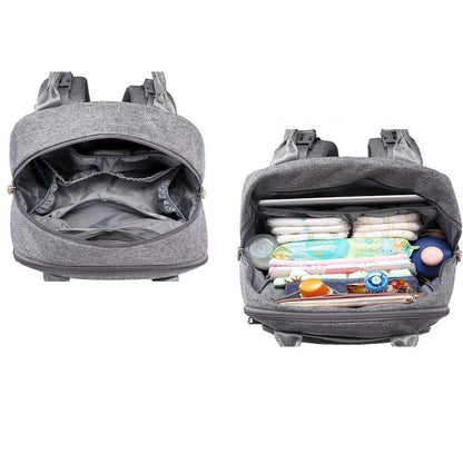 Kirli Diaper Bag Backpack with Insulated Holders, Light Gray