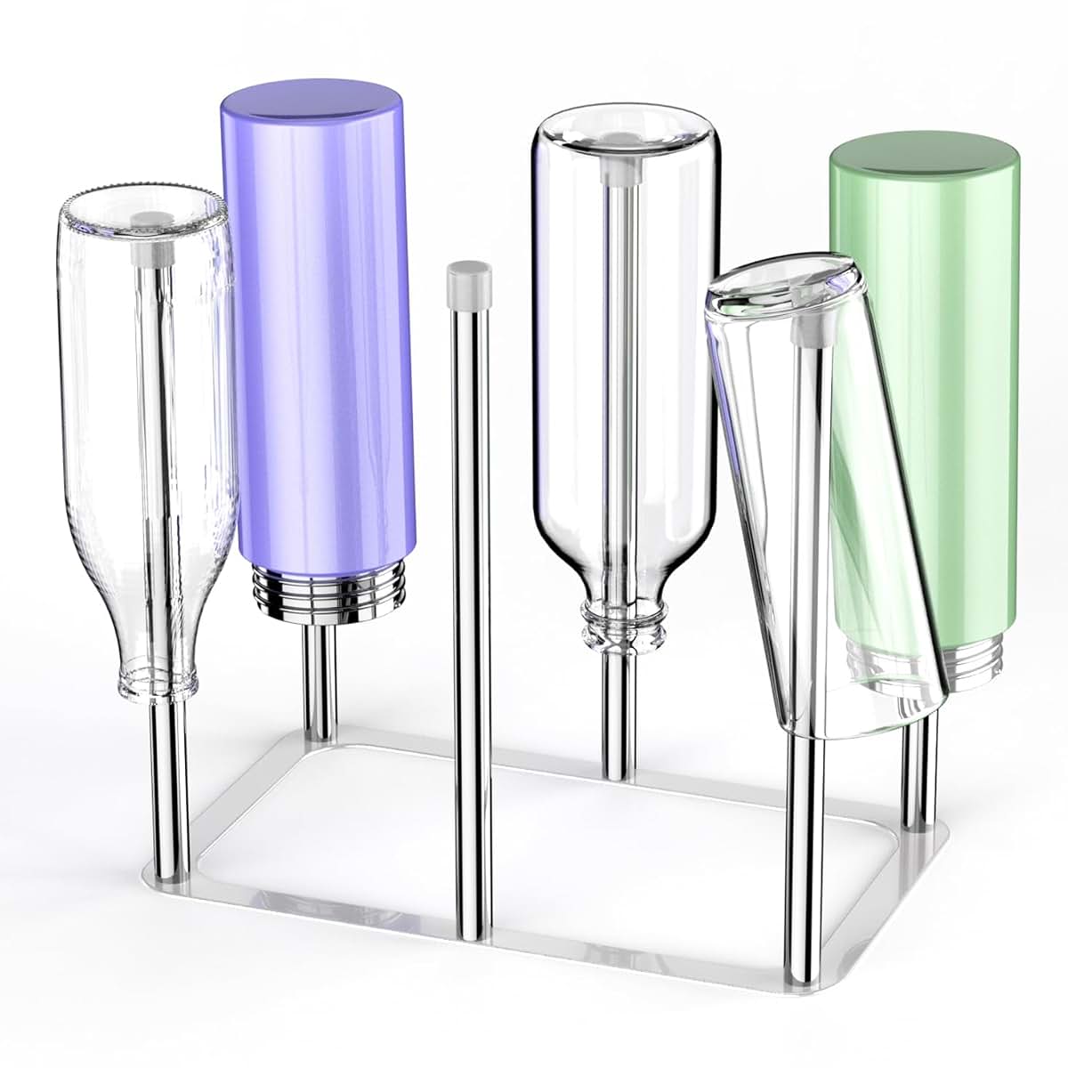 Shineflow Water Bottle Drying Rack, Stainless Steel Rack for Water Bottle, Plastic Bag Drying Rack,Space Saving