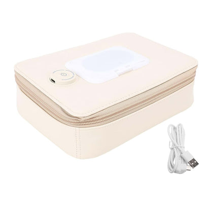 Gsycle Constant Temperature Baby Wipe Warmer, Portable PU Leather Travel Case