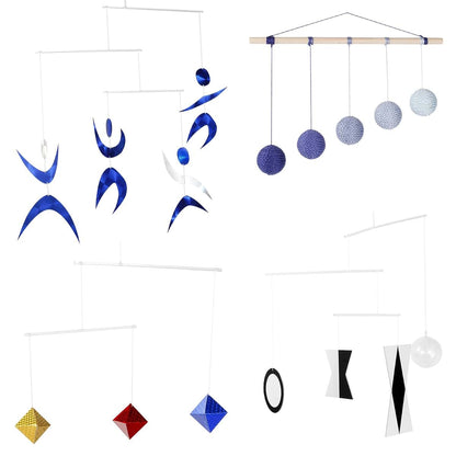Barley Zone Montessori Mobile Set, 4-Piece Hanging Visual Collection