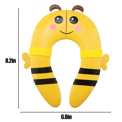 PandaEar Folding Toilet Seat Cover for Toddlers, Portable Silicone Travel Potty Training Seat with Non-Slip Pads